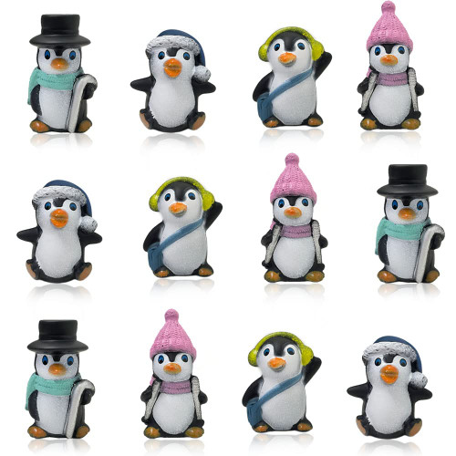 MEMOVAN Penguin Cake Topper, 12pcs Penguin Birthday Cake Cupcake Topper, Mini Penguin Character Figurines Toy, Winter Penguin Cake Decoration for Kids Birthday Baby Shower Penguin Theme Party Supplies MEMOVAN Penguin Cake Topper, 12pcs Penguin Birthday Cake Cupcake Topper, Mini Penguin Character Figurines Toy, Winter Penguin Cake Decoration for Kids Birthday Baby Shower Penguin Theme Party Supplies