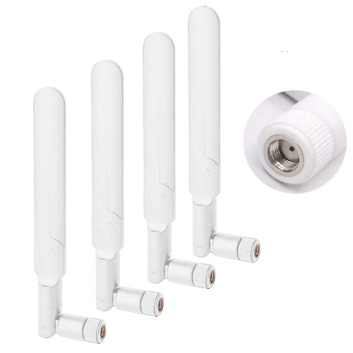 Dual Band WiFi Antenna 2.4GHz 5GHz 5.8GHz 9dBi MIMO RP-SMA Male Antenna for WiFi Router Wireless Network Card USB Adapter Security IP Camera Video Surveillance Monitor - 4Pack
