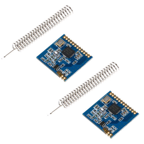JESSINIE 2Pcs XL4432-SMD SI4432 Module Remote Wireless Module Wireless Transceiver Wireless Communication Patch Signal Penetrate The Wall with Spring Antenna Long Distance 1000M