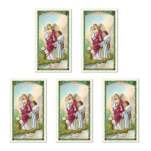 H HOLLY LINES Archangel Raphael Prayer Cards Laminated Set of Five