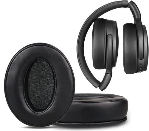 Zotech Replacement Leather Earpads Compatible with Sennheiser HD 4.50 BTNC Headphones (Black)