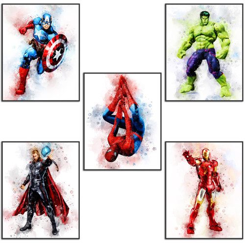 Superhero Watercolor Posters Superheroes Room Decor for Boys Superhero Wall Art Set of 5 Unframed (8''x10'') Posters for Boys Room Nursery Kids Room Wall Decor Superhero Poster Prints Boys Wall Decor for Bedroom Superhero Watercolor Posters Superheroes Room Decor for Boys Superhero Wall Art Set of 5 Unframed (8''x10'') Posters for Boys Room Nursery Kids Room Wall Decor Superhero Poster Prints Boys Wall Decor for Bedroom