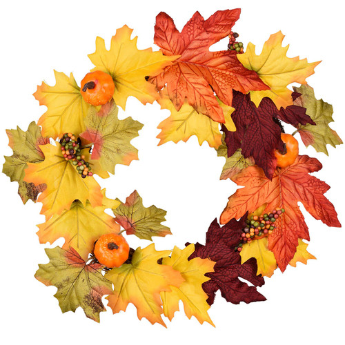 13 Inch Artificial Autumn Fall Wreath, Harvest Thanksgiving Door Wreath for Front Door with Pumpkins, Berry and Maple Leaf 13 Inch Artificial Autumn Fall Wreath, Harvest Thanksgiving Door Wreath for Front Door with Pumpkins, Berry and Maple Leaf