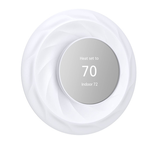 PlusAcc Nest Thermostat Wall Plate - Compatible with Google Nest Thermostat 2020, Upgraded Nest Thermostat Trim Kit, Durable Nest Backplate Mounting Plate Cover, Easy Installation (White)