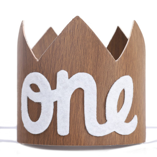Wild One Birthday Crown Boy - First Birthday Boy Crown, 1st Birthday Boy Crown, Cake Smash Outfit, Woodland Birthday Crown (Wild One)