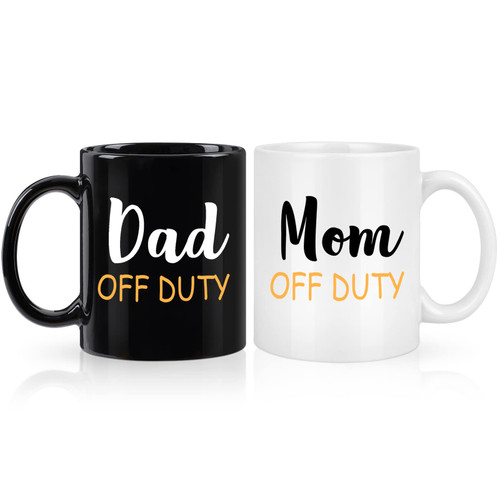 Maustic Mom and Dad off Duty Gift Set, New Parents Gifts for Couples, Mom and Dad Gifts for Expecting Parents, First Time Parents Gifts, Gender Reveal Gifts, New Mom and Dad Mugs Set of 2, 11 Oz Maustic Mom and Dad off Duty Gift Set, New Parents Gifts for Couples, Mom and Dad Gifts for Expecting Parents, First Time Parents Gifts, Gender Reveal Gifts, New Mom and Dad Mugs Set of 2, 11 Oz