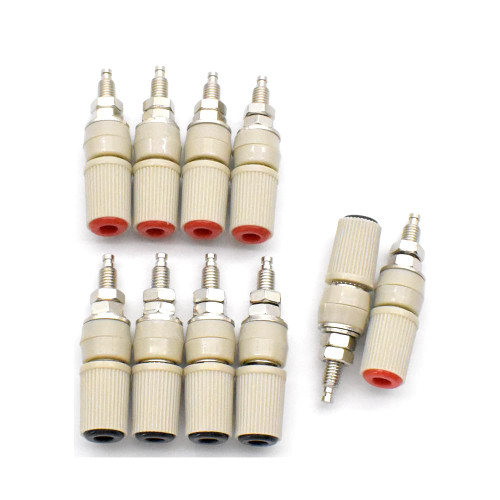 10Pcs 4mm Banana Jack Female Panel Mount Banana Socket Binding Post Terminals Connectors Adapter for for 4mm Banana Plug Connectors Test Probe Conversion Amplifier Speaker