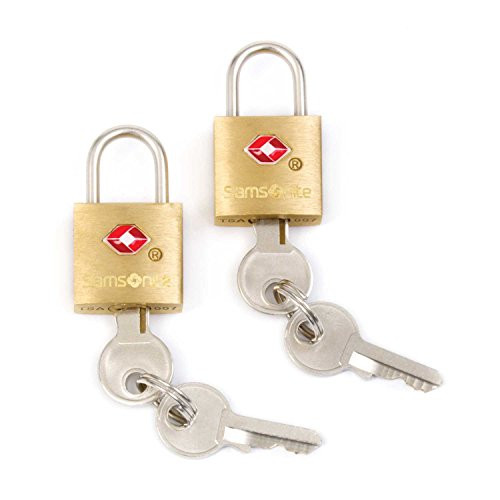 Samsonite 2 Pack Travel Sentry Key Lock, Brass, One Size