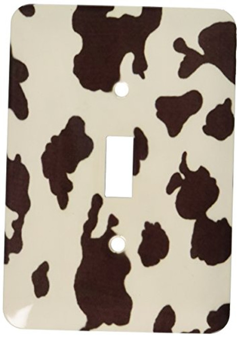 3dRose LLC lsp_60623_1 Brown N Blue Cow Print Single Toggle Switch