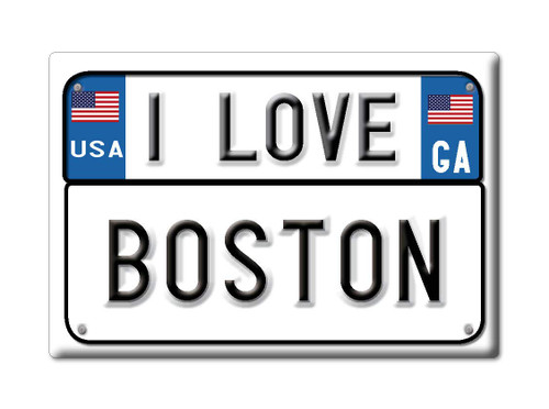 BOSTON FRIDGE MAGNET GEORGIA (GA) MAGNETS USA SOUVENIR I LOVE GIFT (Var. TARGA) BOSTON FRIDGE MAGNET GEORGIA (GA) MAGNETS USA SOUVENIR I LOVE GIFT (Var. TARGA)