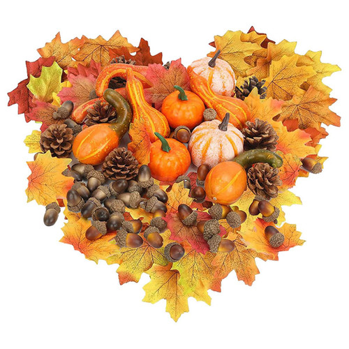 Gift_Source 50 Pcs Thanksgiving Artificial Pumpkins Set Faux Small Pumpkins Artificial Maple Leaves Acorns Pinecones Fall Harvest Decoration for Thanksgiving Halloween Farmhouse Home Decor DIY Crafts Gift_Source 50 Pcs Thanksgiving Artificial Pumpkins Set Faux Small Pumpkins Artificial Maple Leaves Acorns Pinecones Fall Harvest Decoration for Thanksgiving Halloween Farmhouse Home Decor DIY Crafts