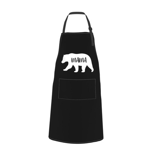 wodealmug Womens Mama Apron Adjustable Neck Kitchen Bib Cook Apron with Pocket for Cooking Baking Gardening wodealmug Womens Mama Apron Adjustable Neck Kitchen Bib Cook Apron with Pocket for Cooking Baking Gardening