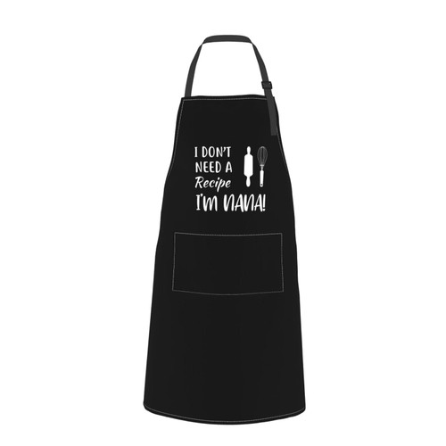 wodealmug Womens Nana Apron Adjustable Neck Kitchen Bib Cook Apron with Pocket for Cooking Baking Gardening