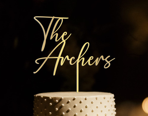 Rustic Wedding Cake Topper/Custom Script Cake Toppers for Wedding/Personalized Wedding Cake Topper/Mr and Mrs Cake Toppers by CreativeLabsCo