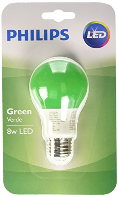 Philips 60 Watt Equivalent Green A19 Medium Base LED 8 Watt Equivalent Light Bulb