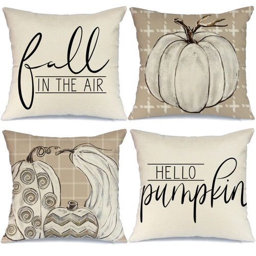 GEEORY Fall Pillow Covers 18x18 Set of 4 for Fall Decor Buffalo Plaid Pumpkin Outdoor Fall Pillows Decorative Throw Pillows Farmhouse Thanksgiving Decorations Autumn Cushion Case for Couch GEEORY Fall Pillow Covers 18x18 Set of 4 for Fall Decor Buffalo Plaid Pumpkin Outdoor Fall Pillows Decorative Throw Pillows Farmhouse Thanksgiving Decorations Autumn Cushion Case for Couch