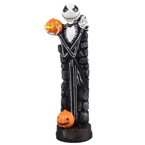 A Nightmare Before Christmas Figurines Jack Skellington Sally with Pumpkin Statues Sets Halloween Decoration Collection Gifts (Jack)