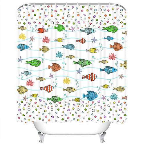 Belperan Colorful Fish Shower Curtain, Kids Shower Curtains,Cartoon Fun Fishes Ocean Animals Bath Curtains Set with 12 Hooks,Waterproof Fabric for Bathroom Decor, 72 x 72 Inch (Fish,72" W x 72" H) Belperan Colorful Fish Shower Curtain, Kids Shower Curtains,Cartoon Fun Fishes Ocean Animals Bath Curtains Set with 12 Hooks,Waterproof Fabric for Bathroom Decor, 72 x 72 Inch (Fish,72" W x 72" H)