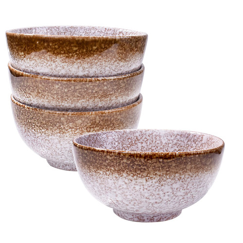 Japanese Rice Bowls Set of 4, Asian Rice Bowls, 4.5 Inch Soup Bowls Cereal Bowls