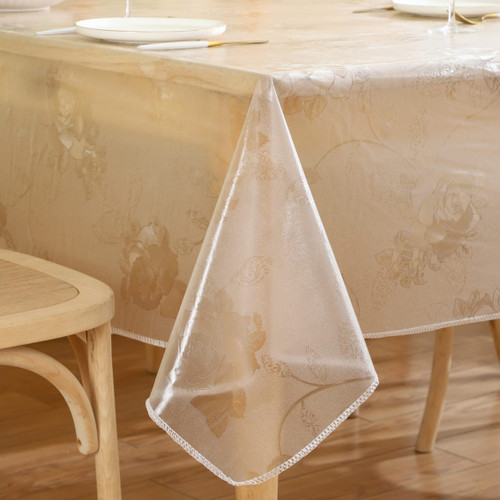 Walrus Clear Vinyl Tablecloth Protector Waterproof/Oil-Proof Plastic Rectangle Transparent Sheet Table Cover (60X120 Inch)