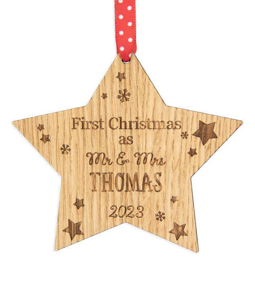 First Christmas decoration | First Christmas as married | Christmas ornament wedding gift | married ornament personalised| Mr and Mrs wedding ornament
