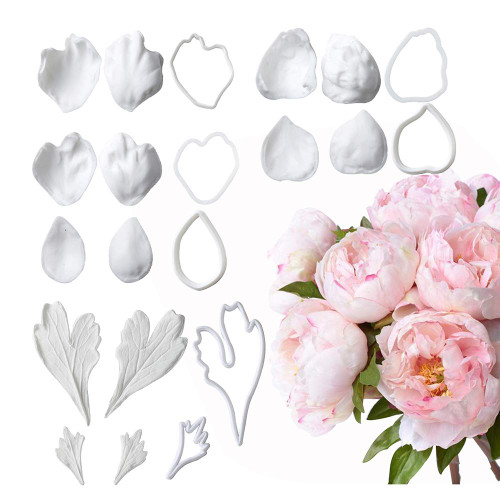 21Pcs Peony Flower Veining Mold Sugarcraft Fondant Silicone Mold Sugar Flower Cake Decorating Tool Fondant Cutter 21Pcs Peony Flower Veining Mold Sugarcraft Fondant Silicone Mold Sugar Flower Cake Decorating Tool Fondant Cutter