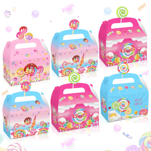 umoni 24pcsCandyland Party Favor Treat Box Candyland Lollipop Design Goody Gift Boxes for Candy Theme Birthday Party Baby Shower Supplies umoni 24pcsCandyland Party Favor Treat Box Candyland Lollipop Design Goody Gift Boxes for Candy Theme Birthday Party Baby Shower Supplies
