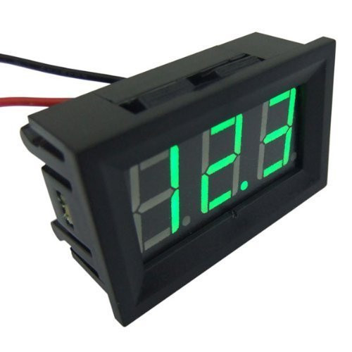 SMAKN® 2 Wire Green Dc 3.50-30v Automatic adjustment LED Panel Digital Display Voltage Meter Voltmeter