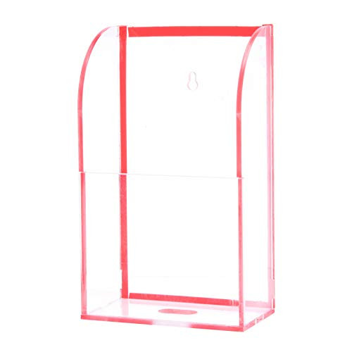 Feeko Holder, Clear Acrylic One Compartment Remote Control Holder Wall Mount Media Organizer Storage Box