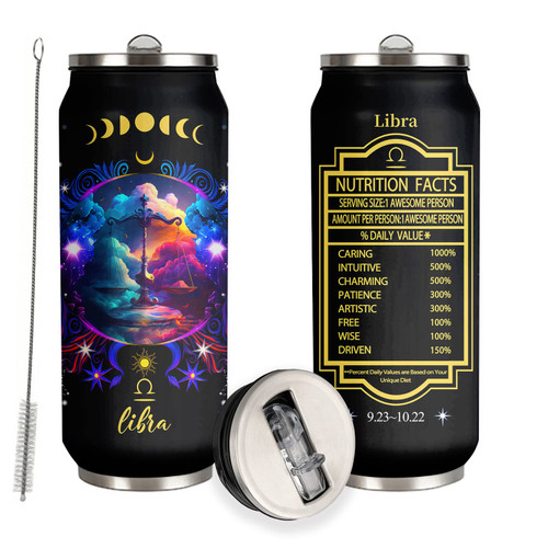YOPIGOT Libra Constellation Tumbler Zodiac Stainless Steel Tumbler Men Women Astrology Fans Birthday Gifts Zodiac Tumbler With Straw Lid Coffee Mugs Car Cup - 17 Oz YOPIGOT Libra Constellation Tumbler Zodiac Stainless Steel Tumbler Men Women Astrology Fans Birthday Gifts Zodiac Tumbler With Straw Lid Coffee Mugs Car Cup - 17 Oz