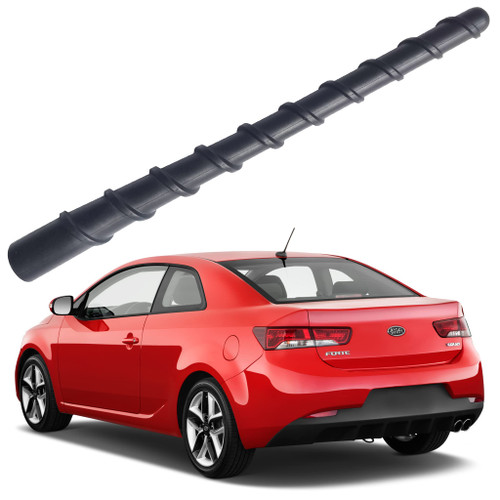 7 Inch Flexible Spiral Rubber Antenna for Kia Forte (2009-2018), Kia Forte Antenna, Car Wash Proof - Internal Copper Coil Antenna Mast Replacement
