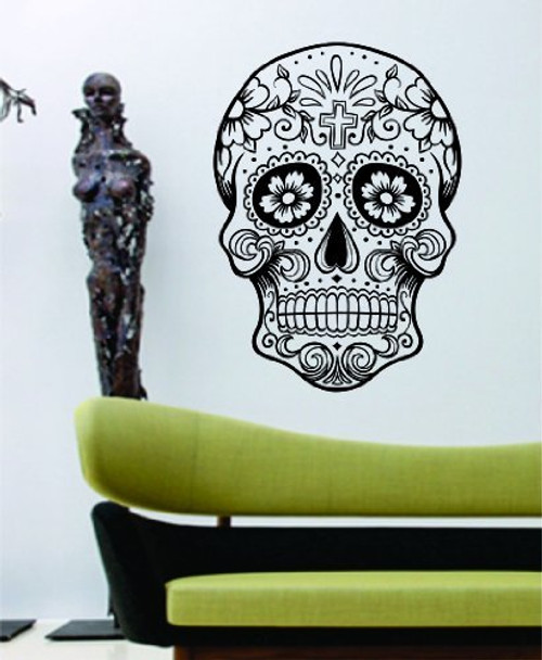 Dabbledown Decals Sugarskull Version 5 Wall Vinyl Decal Sticker Art Graphic Sticker Sugar Skull Dabbledown Decals Sugarskull Version 5 Wall Vinyl Decal Sticker Art Graphic Sticker Sugar Skull