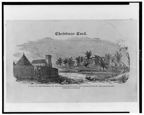 HistoricalFindings Photo: Christmas Card,Foreign Missionary Box Association,Protestant Episcopal Church