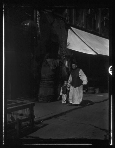 Photo: Man Walking Small Child,Chinatown,San Francisco,California,CA,Arnold Genthe,1896