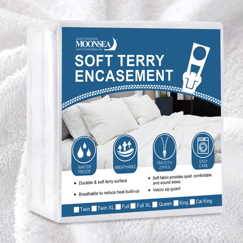 Full Size Mattress Protector Zippered with Ultra Soft Terry Surface, 6-Side Waterproof Mattress Encasement, Durable Zipper, Noiseless, for Standard Full Size (11-14 Inch) Mattress 54'' X 75'' Full Size Mattress Protector Zippered with Ultra Soft Terry Surface, 6-Side Waterproof Mattress Encasement, Durable Zipper, Noiseless, for Standard Full Size (11-14 Inch) Mattress 54'' X 75''