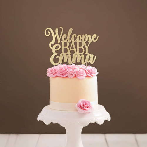 Custom Welcome Baby Cake Topper Glittery Baby Shower Cake Topper Girl Baby Shower Party Decoration Baby Boy Shower Cake Topper Custom Welcome Baby Cake Topper Glittery Baby Shower Cake Topper Girl Baby Shower Party Decoration Baby Boy Shower Cake Topper
