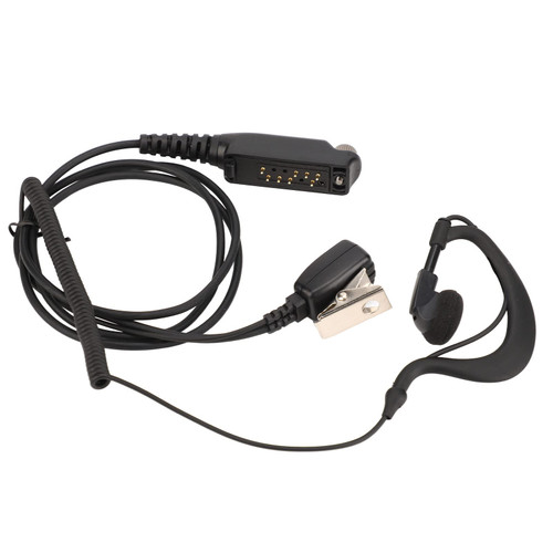 Walkie Talkie Earpiece with Mic,G Shape Headset Mic Ptt, Ear Piece for Walkie-Talkie, Reinforced Plug and Play Hands Free Walkie Talkie Earpiece, Talkie Accessories
