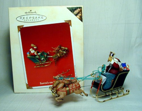 Hallmark Keepsake Ornament Santas on his Way 2003 Repaint