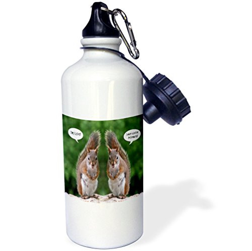 3dRose wb_20799_1"Red Squirrel Humor" Sports Water Bottle, 21 oz, White 3dRose wb_20799_1"Red Squirrel Humor" Sports Water Bottle, 21 oz, White