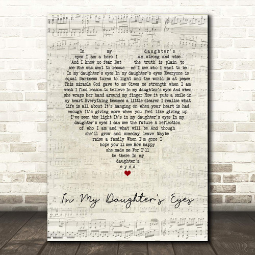 The Card Zoo in My Daughter's Eyes Script Heart Song Lyric Wall Art Poster Gift Present Print The Card Zoo in My Daughter's Eyes Script Heart Song Lyric Wall Art Poster Gift Present Print