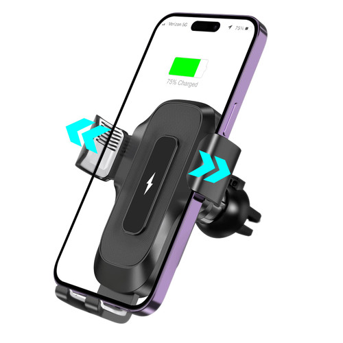Wireless Car Charger Mount, Amlink 15W Fast Charging Auto Clamping, Car Phone Holder Mount Wireless Charging, Air Vent for iPhone 14 13 12 11 Pro Max, Samsung S23 S22 S21