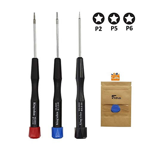 fixinus Portable Set of 3 Pentalobe Screwdrivers for Apple iPhone MacBook Pro Air Retina with 5 Star 0.8 1.2 1.5 or P2 P5 P6 or TS1 TS4 TS5 (Pentalobe)