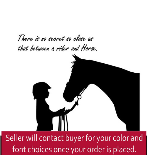 aluckyhorseshoe Horse Decal-Horse Sticker-Quote Decal-Horse Wall Decor-Quote sticker-28 X 25 inches