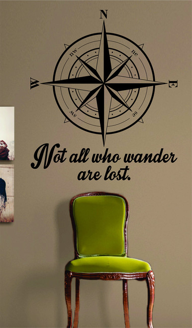 Compass Rose Not All Who Wander Are Lost Quote Nautical Sticker Decal Wall Vinyl Art Beach Ocean Quote Compass Rose Not All Who Wander Are Lost Quote Nautical Sticker Decal Wall Vinyl Art Beach Ocean Quote