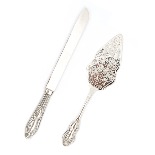 Cake Knife & Server Set by Gute, Stainless Steel Cake Cutter and Cake Server, Cake Serving Set, Wedding Cake Servers, Cake Cutting Set for Weddings, Anniversaries Birthdays, Parties! (Silver) Cake Knife & Server Set by Gute, Stainless Steel Cake Cutter and Cake Server, Cake Serving Set, Wedding Cake Servers, Cake Cutting Set for Weddings, Anniversaries Birthdays, Parties! (Silver)