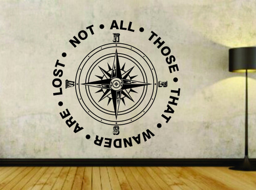 Not All Those Who Wander are Lost with Compass Quote Vinyl Wall Decal Sticker Car Window Truck Decals Stickers NOT All Those Compass 28X28 Not All Those Who Wander are Lost with Compass Quote Vinyl Wall Decal Sticker Car Window Truck Decals Stickers NOT All Those Compass 28X28