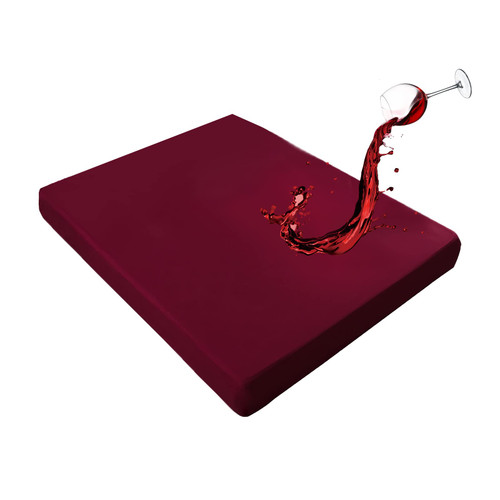 Mecerock Mattress Protector, Breathable and Soft Waterproof Mattress Protector, Mattress Cover, Wine Red Mattress Cover Queen Size Bed