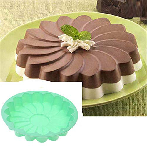 EORTA Silicone Large Cake Mold Flower Shaped Round Cake Baking Pan Nonstick Brownie/Cheesecake/Tart/Pie/Flan/Bread Baking Tray for Birthday, Anniversary, Party, Random Color EORTA Silicone Large Cake Mold Flower Shaped Round Cake Baking Pan Nonstick Brownie/Cheesecake/Tart/Pie/Flan/Bread Baking Tray for Birthday, Anniversary, Party, Random Color