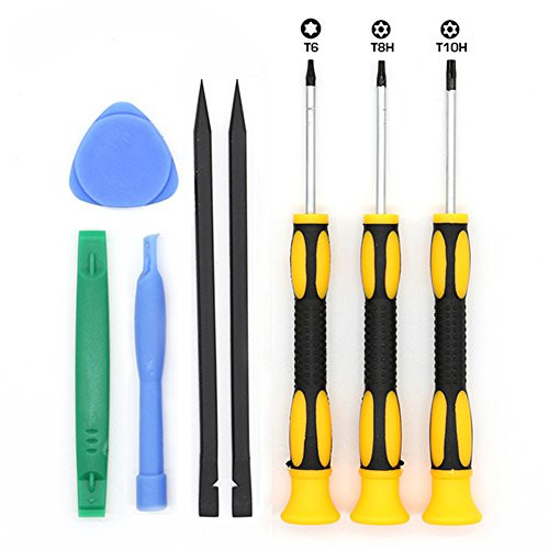 Fixinus T6 T8 T10 Torx Screwdriver Set for Xbox One Xbox 360 Controller and PS3 PS4 Security Screw Driver Professional Spudger Prying Repair Tool