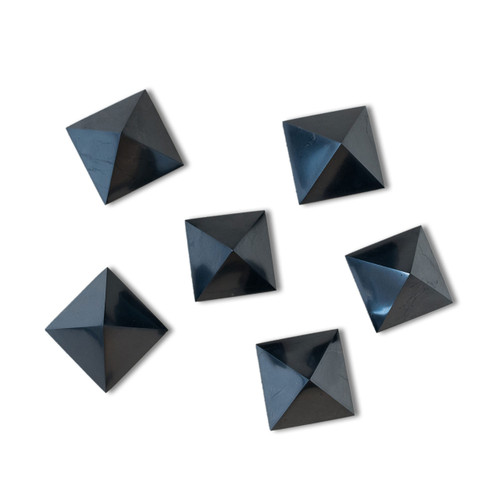 Shungite Wholesale Shungite Stone Pyramids Set | Authentic Polished Shungite Pyramids | Black Stone Figures for Home Decor | Crystal Healing Shungite Stones Powerful Crystal S310